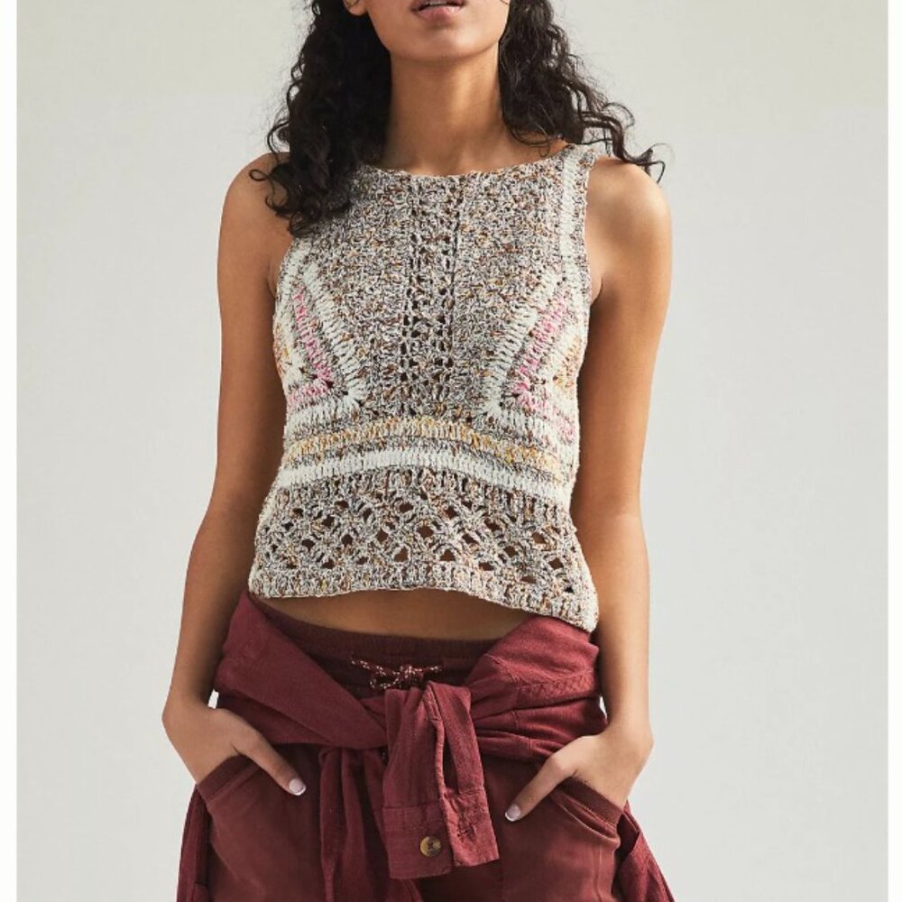 Anthropologie Pilcro Crochet Sweater Tank - Size XS